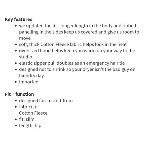 Lululemon Scuba Hoodie II Dream Neutral Blush Black White Size 6 Jacket - Picture 11 of 11